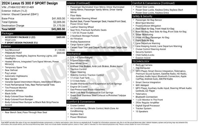 Used 2024 Silver Lexus 300 image 22