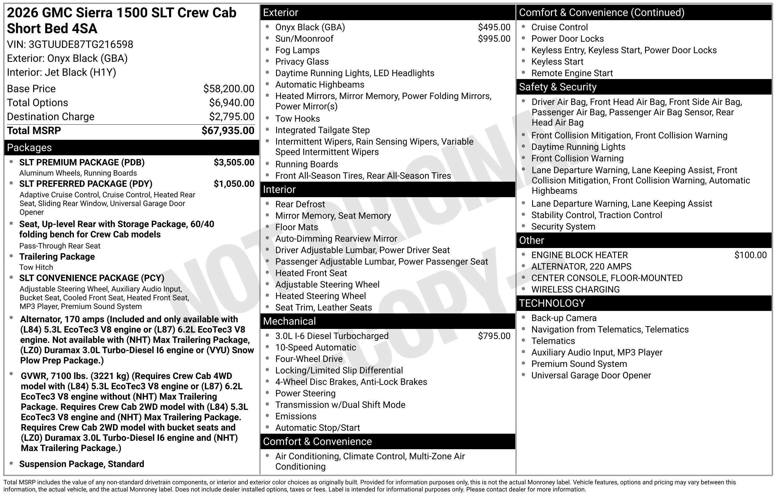 New 2026 Onyx Black GMC SLT image 45
