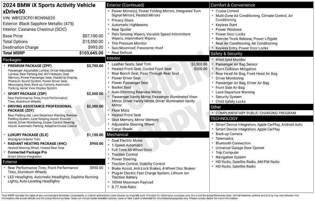 Certified Used 2024 Black BMW xDrive50 image 22