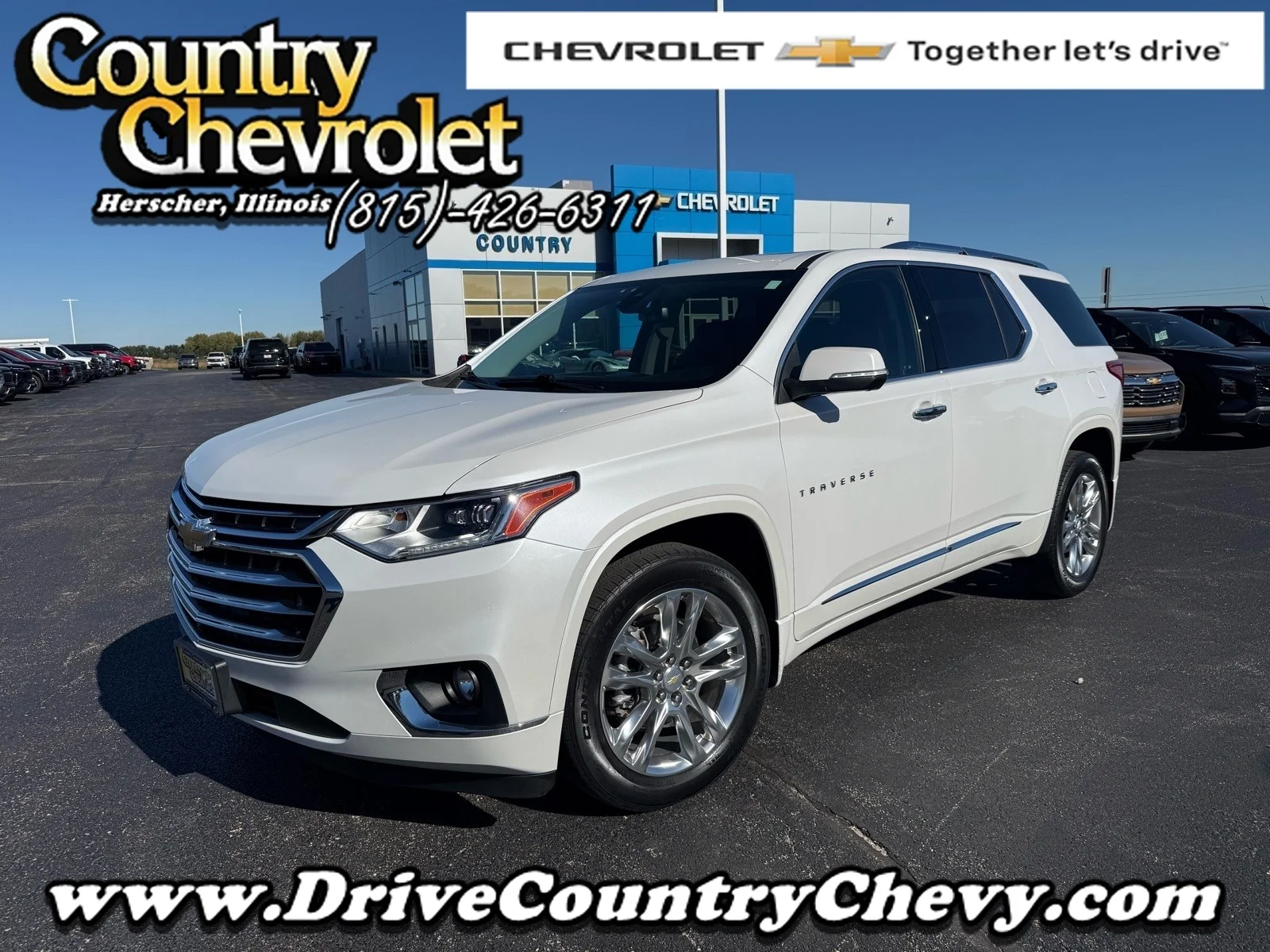 Used 2021 IRIDESCENT PEARL TRICOAT Chevrolet High Country image 1