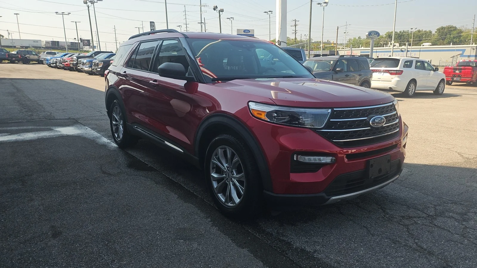 Used 2021 Rapid Red Metallic Tinted Clearcoat Ford XLT RWD image 6