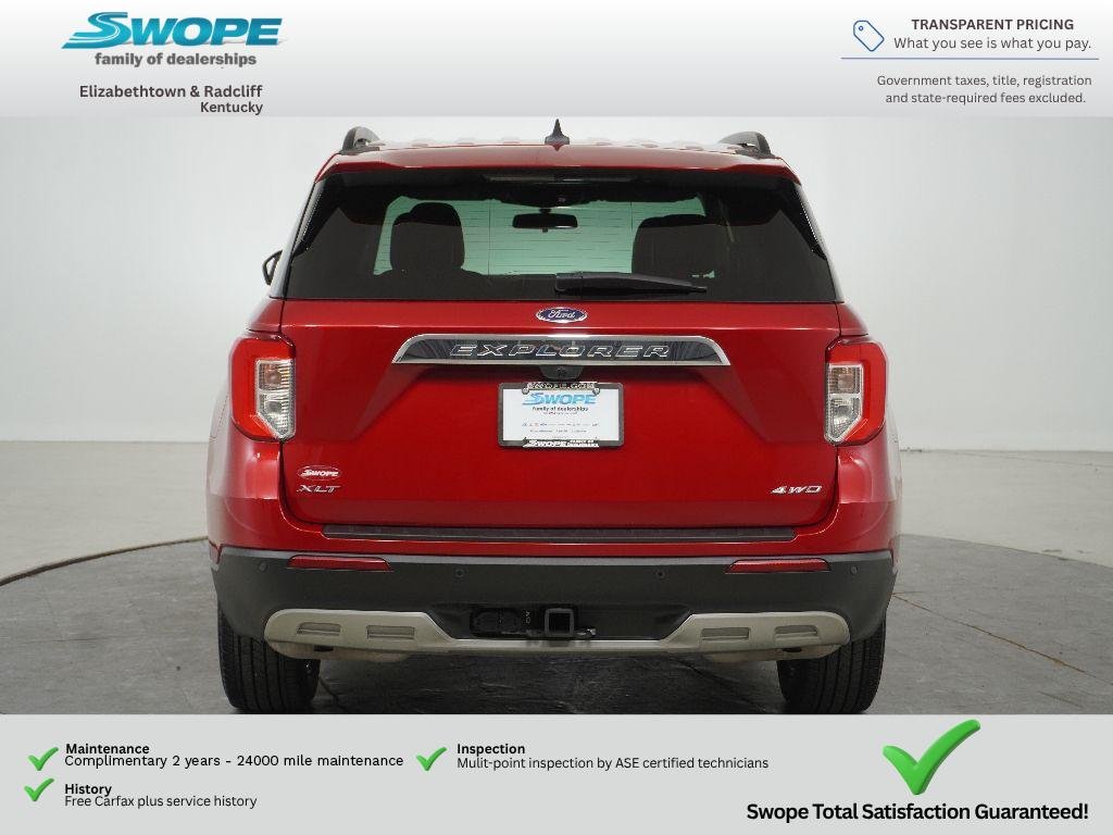 Used 2021 Rapid Red Metallic Tinted Clearcoat Ford XLT image 4