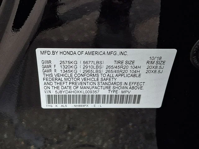 Used 2019 Black Acura 3.5L Technology Pkg w/A-Spec Pkg image 28