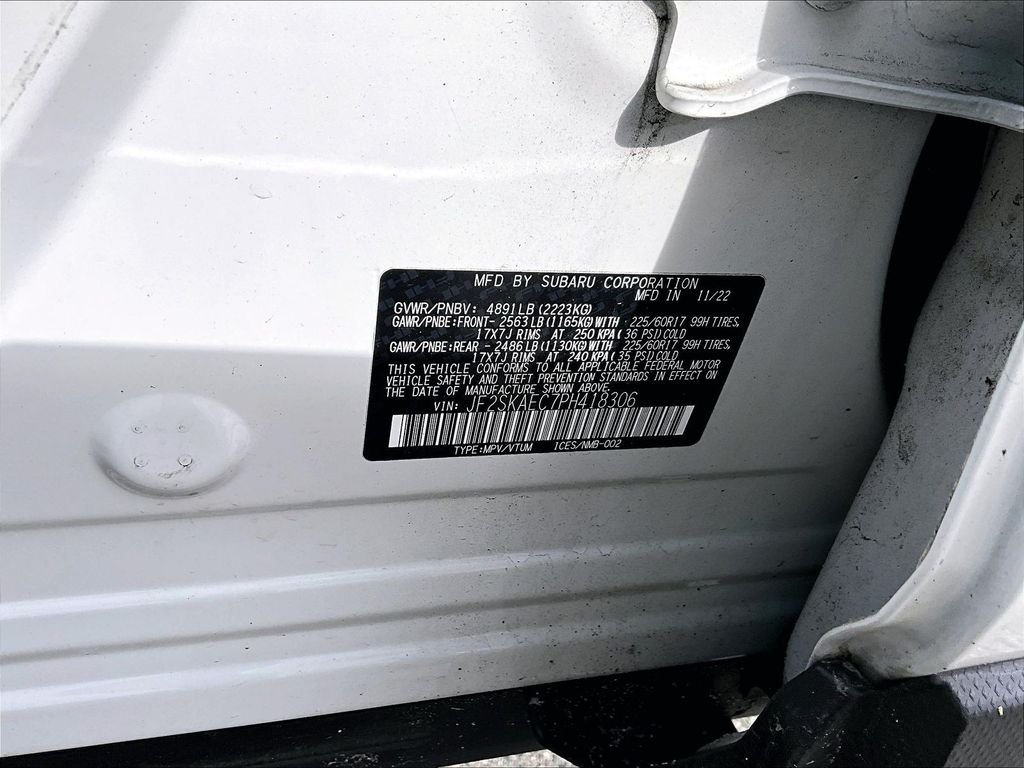 Used 2023 Crystal White Pearl Subaru Premium image 33