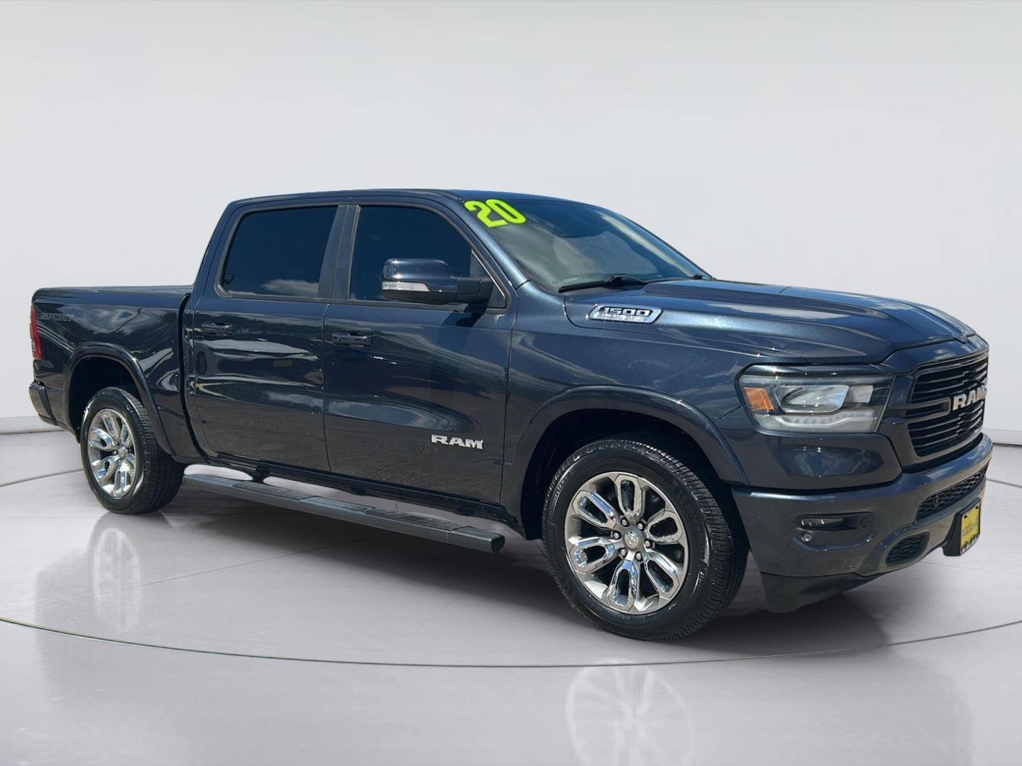 Used 2020 Diamond Black Crystal Pearlcoat Ram Laramie image 1