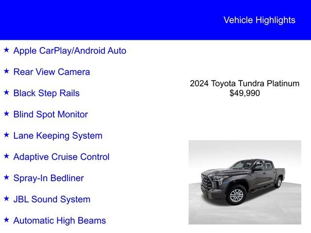 Certified Used 2024 Magnetic Gray Metallic Toyota Platinum image 2
