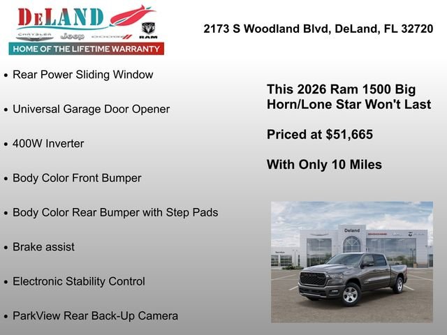New 2026 Granite Crystal Metallic Clear-Coat Exterior Paint RAM Big Horn/Lone Star image 32