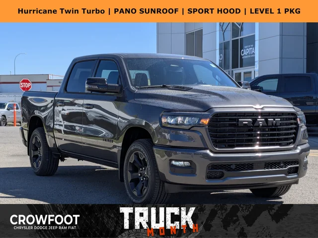 2026 RAM 1500 Sport - Bed Utility Grp - Power Tailgate - 14.4 Display - Pano Sunroof & Tons More!