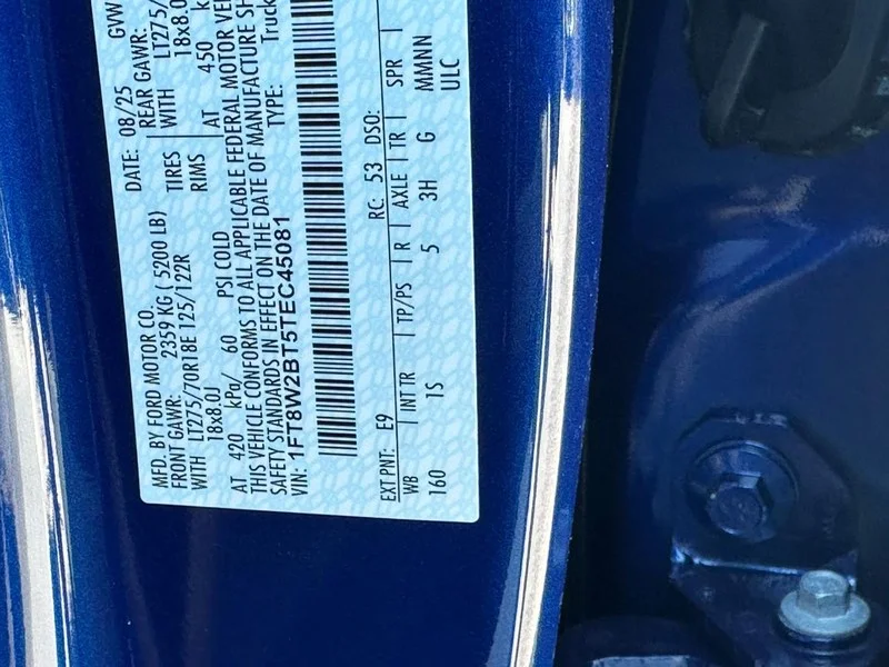 New 2026 Argon Blue Metallic Ford 4WD STX image 15