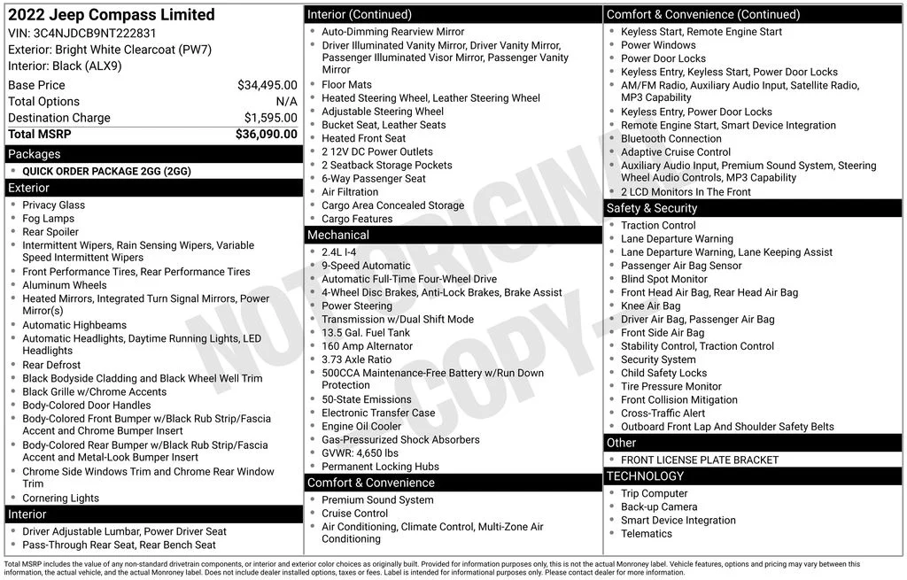 Used 2022 White Jeep Limited image 8