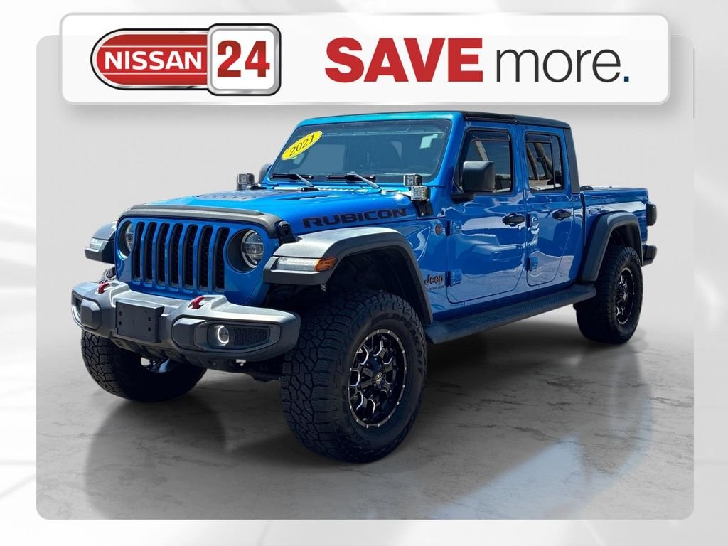 Used 2021 Blue Jeep Rubicon image 1
