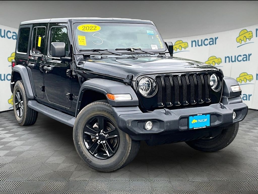 Used 2022 Black Clearcoat Jeep Unlimited Sport Altitude image 1