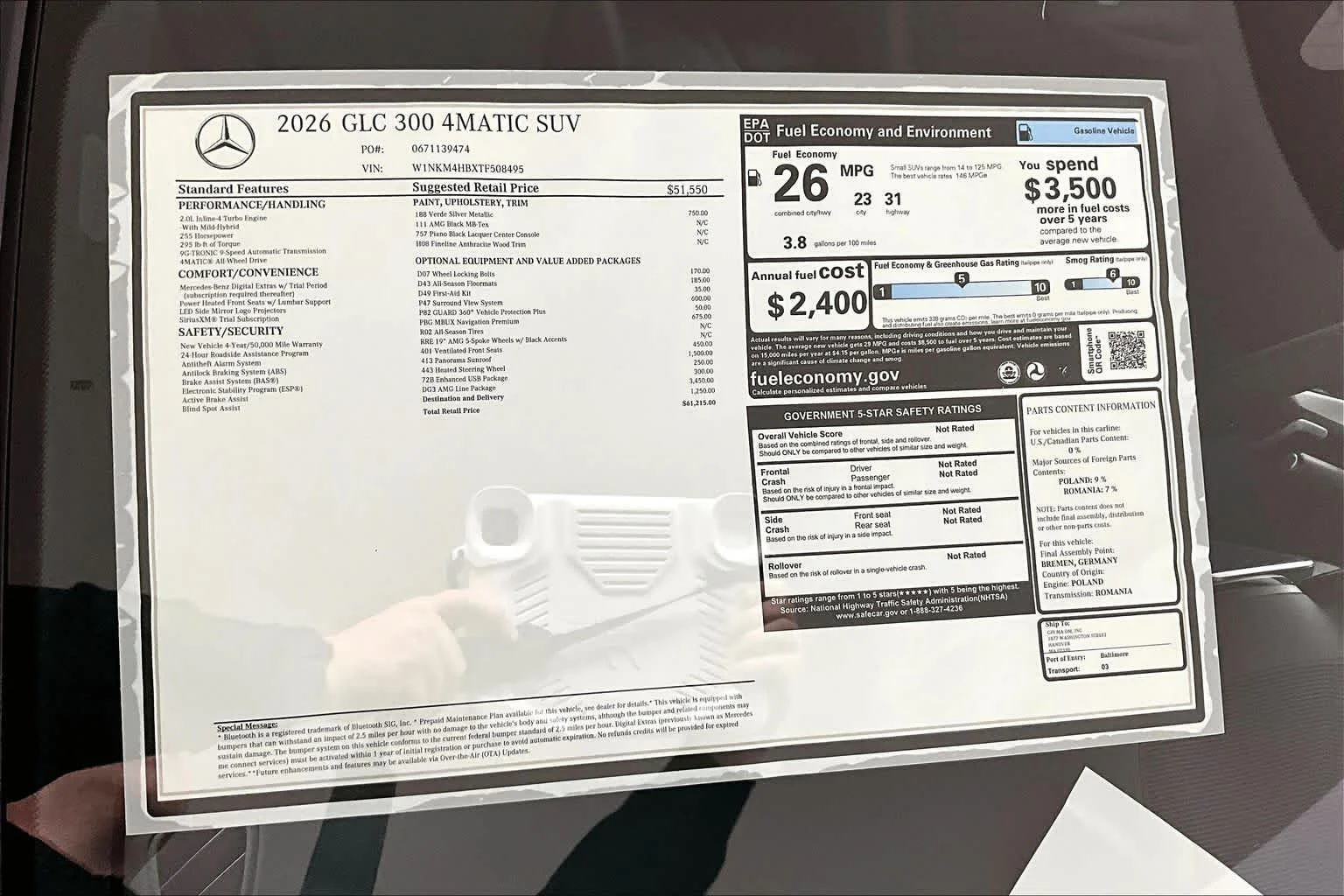 New 2026 Verde Silver Metallic Mercedes-Benz GLC 300 image 17
