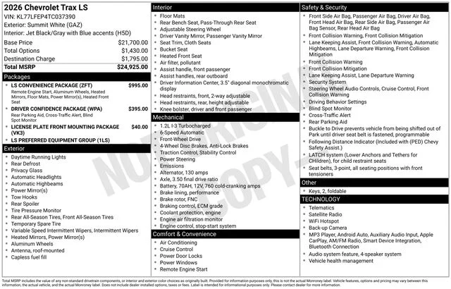 Certified Used 2026 White Chevrolet LS image 39