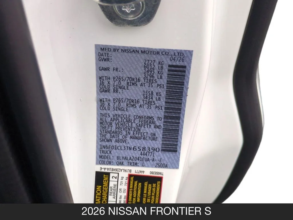 New 2026 White Nissan S image 25