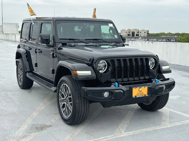 Certified Used 2022 Black Jeep Unlimited Sahara High Altitude 4xe image 2