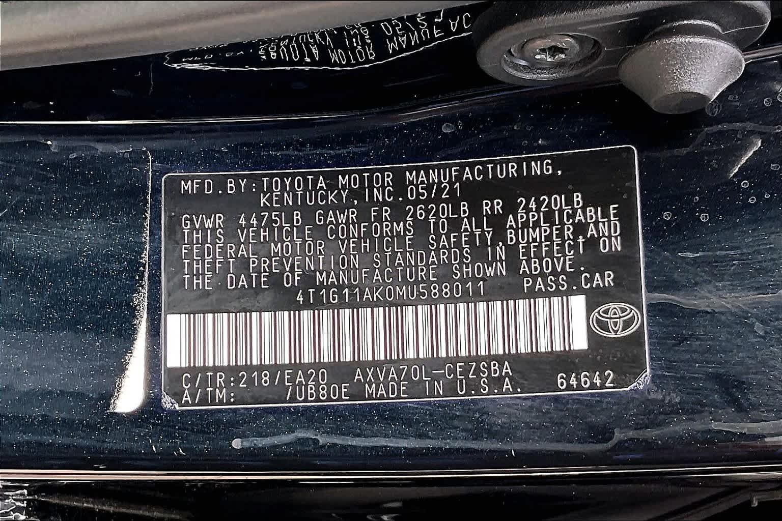 Used 2021 Midnight Black Metallic Toyota SE image 32