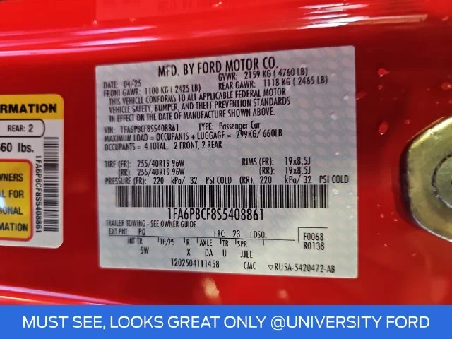 Used 2025 Red Ford GT Premium image 34