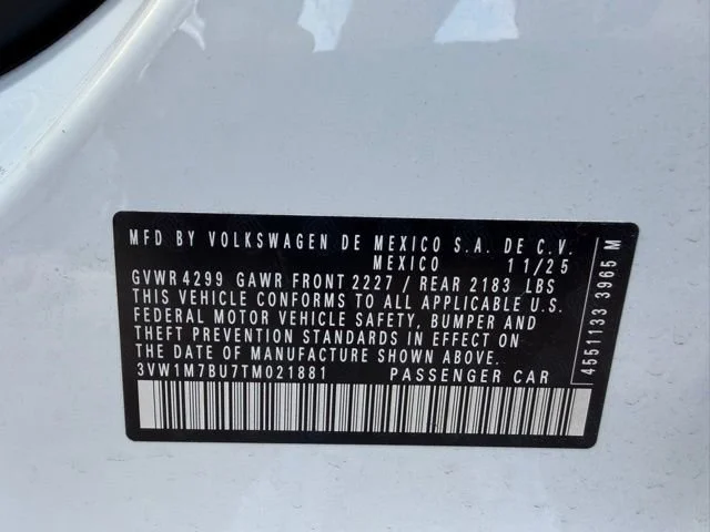 New 2026 Pure White w/Deep Blk Rf Volkswagen Autobahn image 24