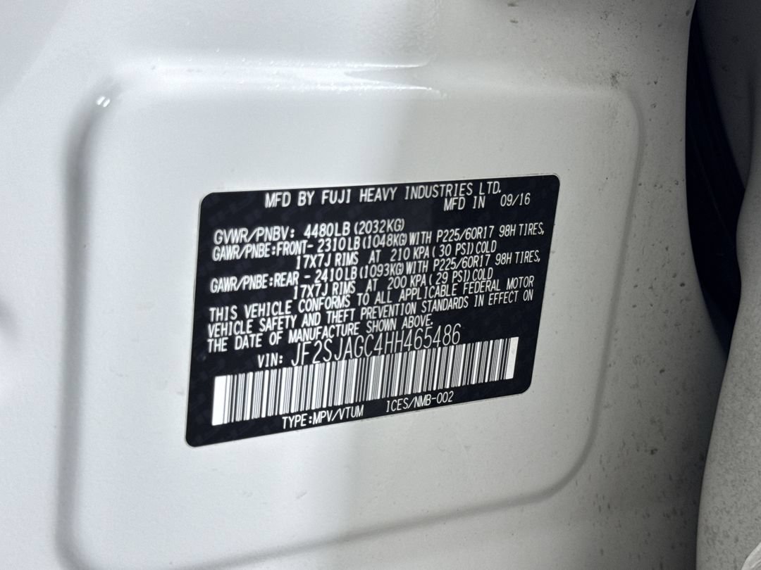 Used 2017 Crystal White Pearl Subaru Premium image 12