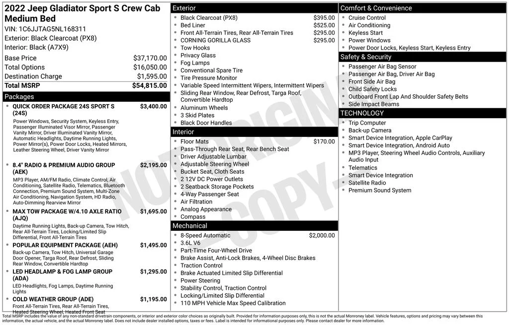 Used 2022 Black Jeep Sport image 6