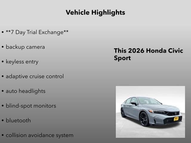 New 2026 Urban Gray Honda Sport image 5