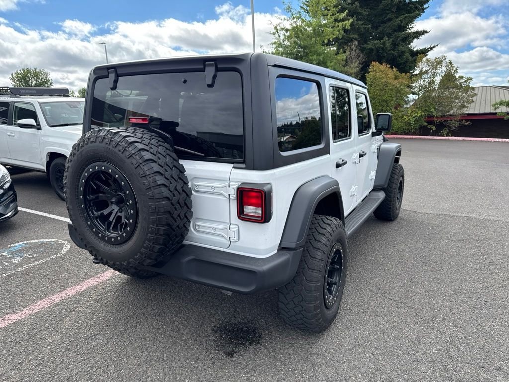 Used 2020 Bright White Clearcoat Jeep Unlimited Sport S image 8