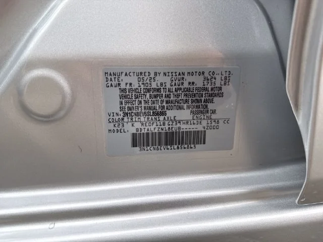 Used 2025 Brilliant Silver Metallic Nissan SV image 17