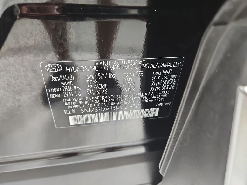 Used 2021 Twilight Black Hyundai SEL image 29