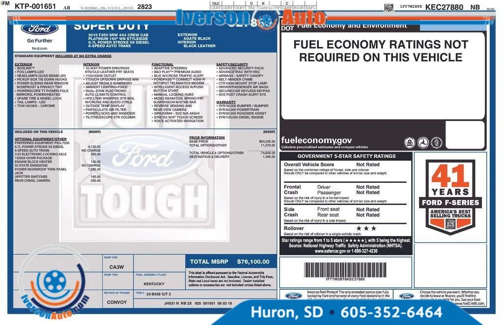 Used 2019 Agate Black Ford Platinum image 4