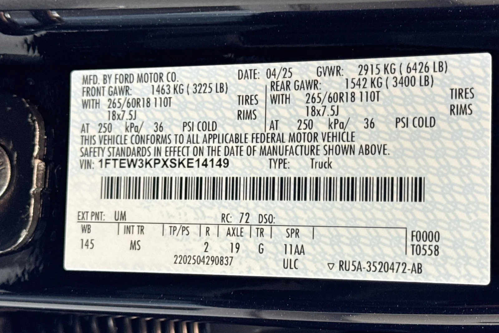 Used 2025 Agate Black Metallic Ford XLT image 30