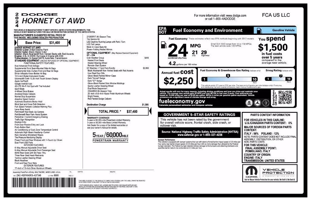 Used 2024  Dodge GT image 8