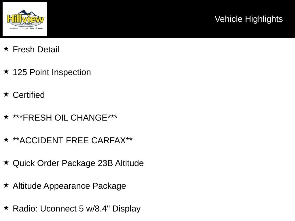 Certified Used 2023 Bright White Clearcoat Jeep Altitude image 6