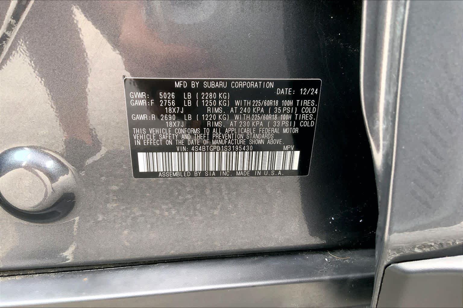 Used 2025 Magnetite Gray Metallic Subaru Touring XT image 31