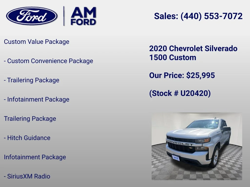 Used 2020 Silver Ice Metallic Chevrolet Custom image 24