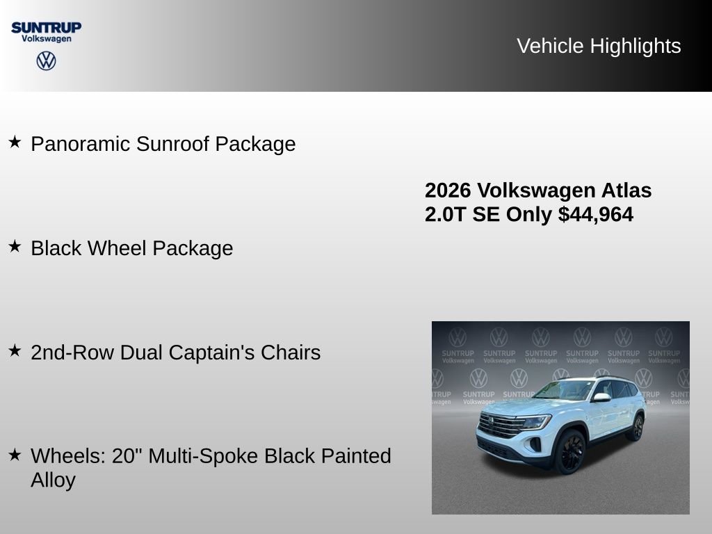 Used 2026 White/off-white Volkswagen SE w/Technology image 7