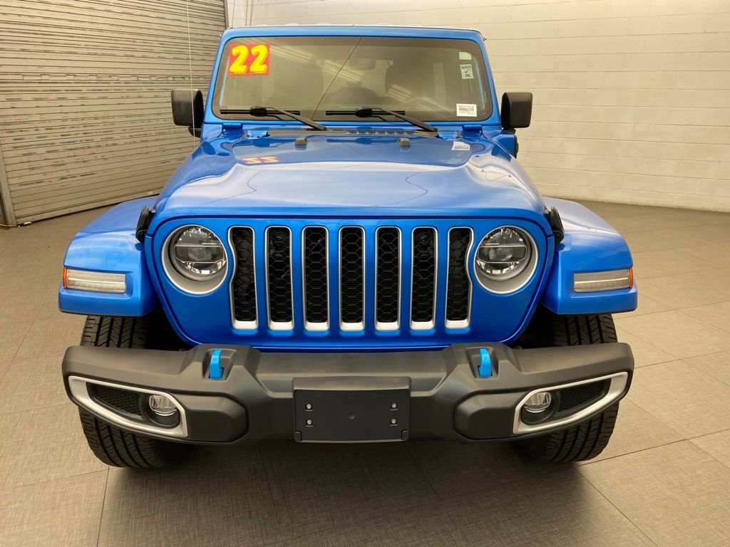 Used 2022 Blue Jeep Unlimited Sahara 4xe image 4