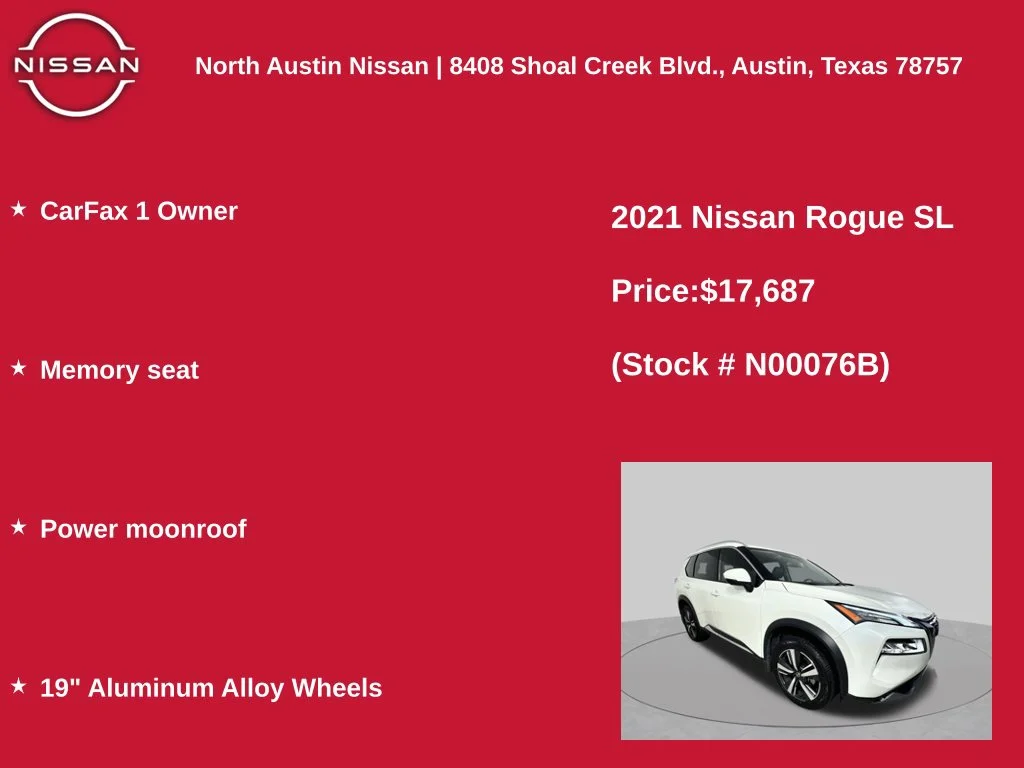 Used 2021 White Nissan SL image 11