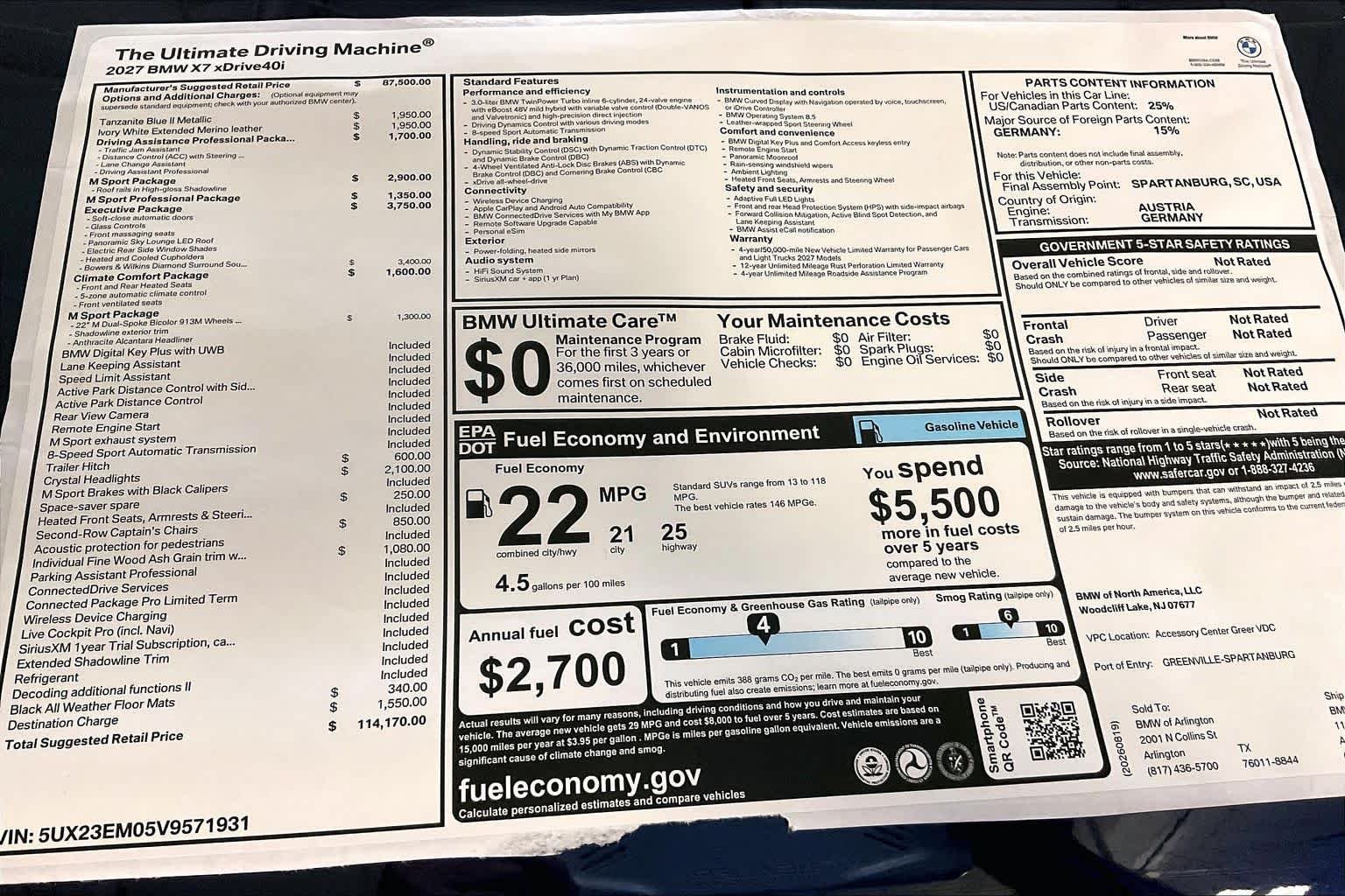 New 2027 Tanzanite Blue II Metallic BMW xDrive40i image 19