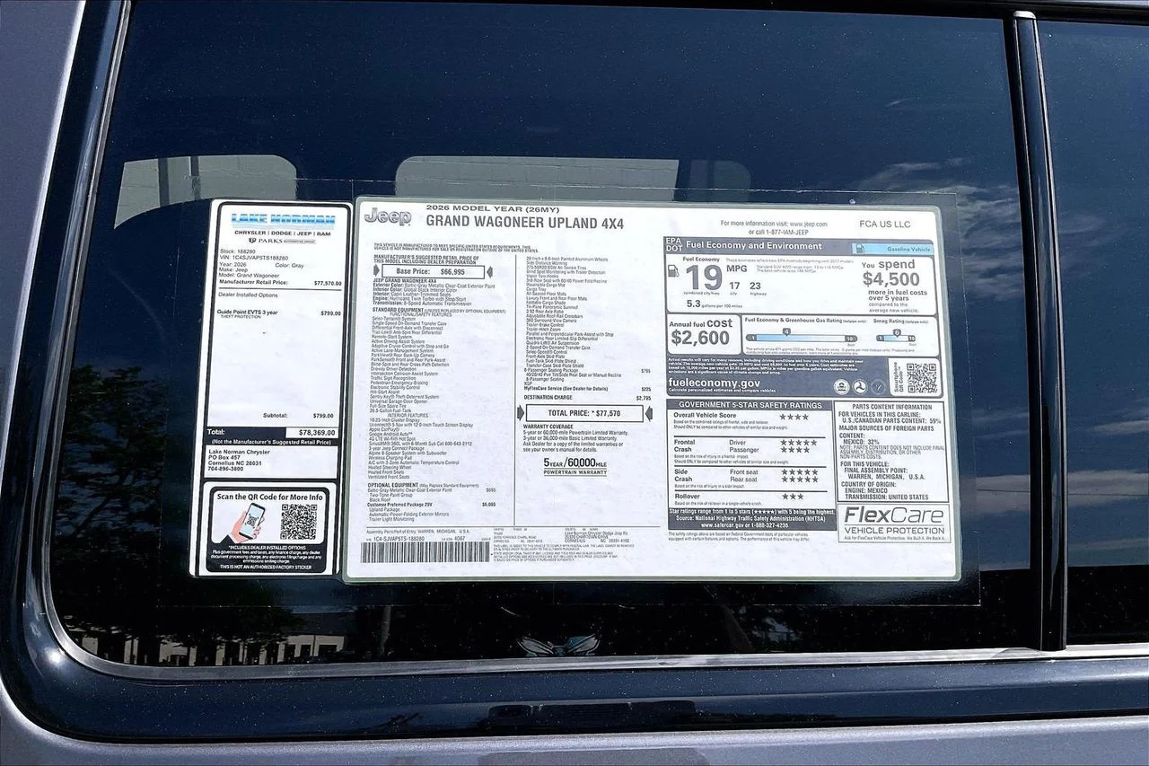 New 2026 Baltic-Gray Metallic Clear-Coat Exterior Paint Jeep Upland image 41