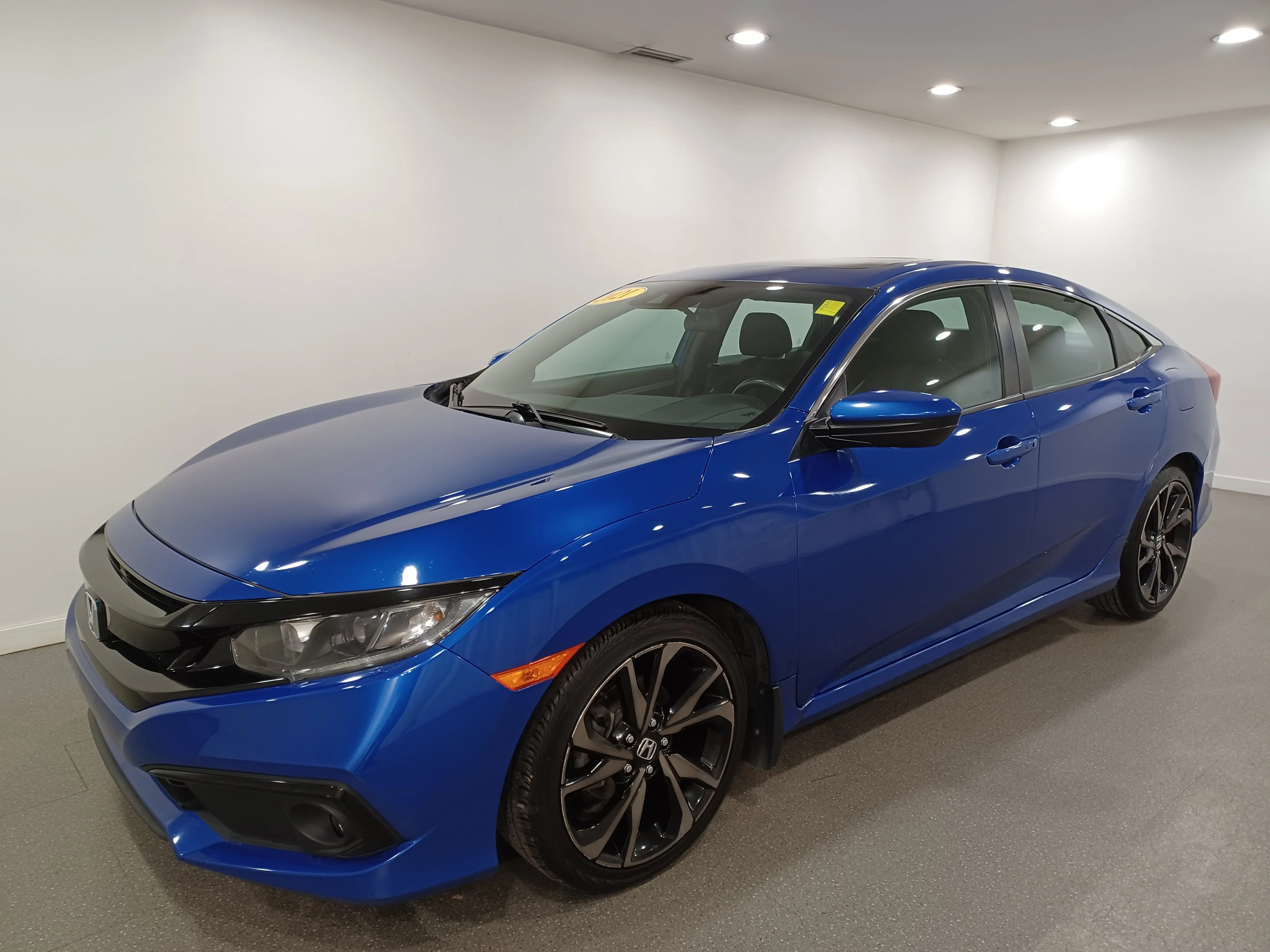 Certified Used 2021 Aegean Blue Metallic Honda Sport*Adaptive Cruise | Remote Start | Htd Seats | Sunroof | Park Assist | Apple CarPlay image 2