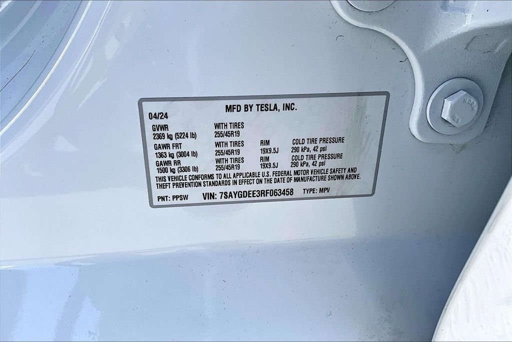Used 2024 Pearl White Multi-Coat Tesla Long Range image 17