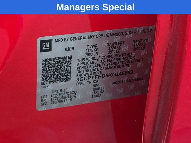 Used 2019 Red Chevrolet LT Trail Boss image 26