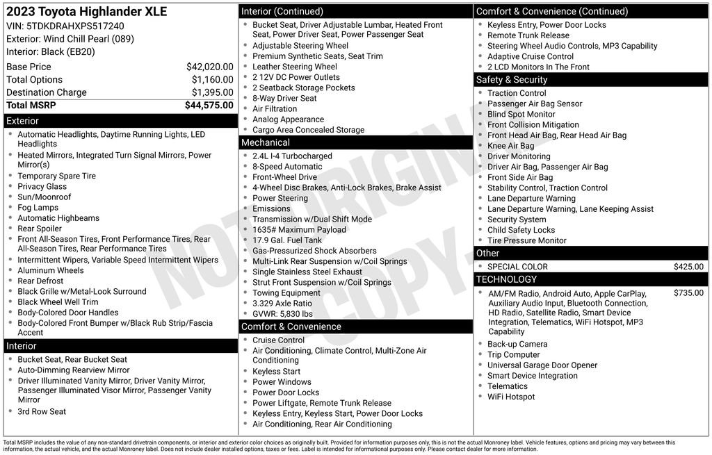 Used 2023 Beige Toyota XLE image 6