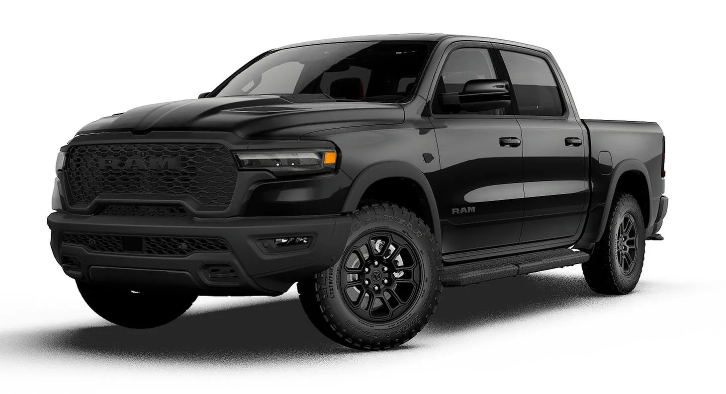 New 2027 Diamond Black Crystal Pearl-Coat Exterior Paint RAM REBEL image 1
