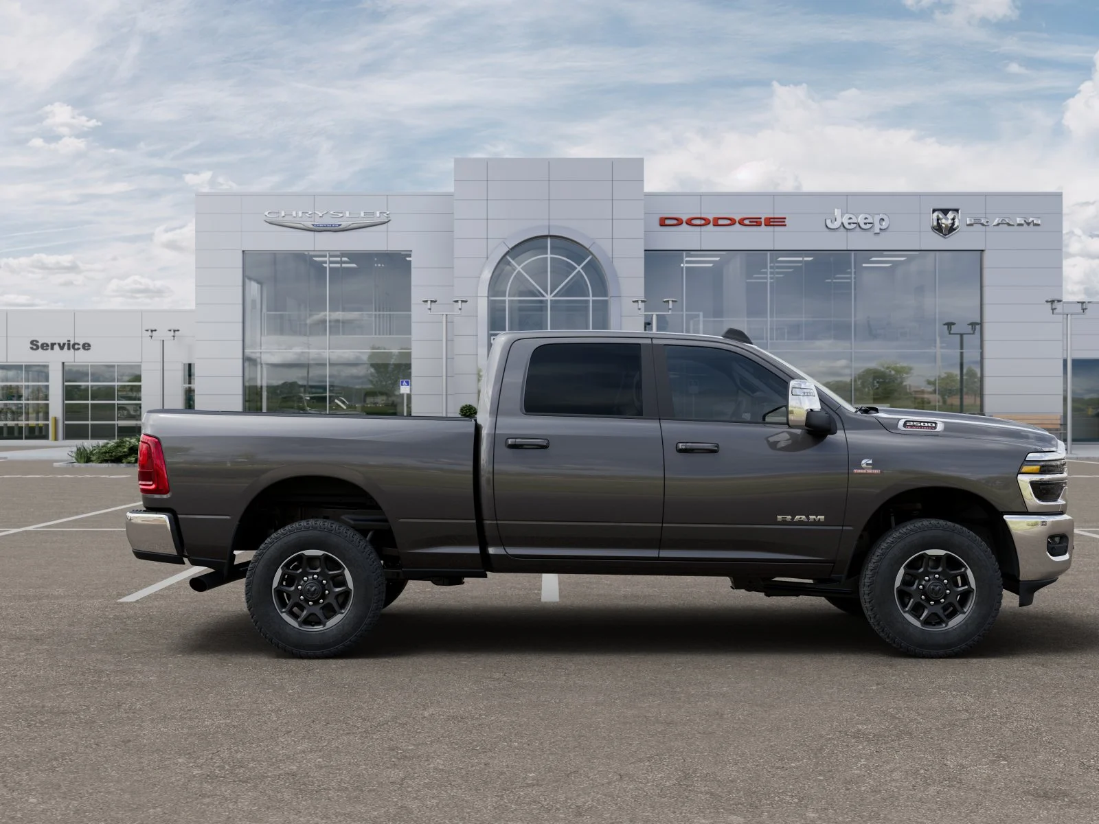 New 2025 Granite Crystal Metallic Clear-Coat Exterior Paint RAM Laramie High Plains Edition image 42
