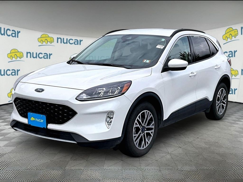 Used 2020 White Metallic Ford SEL image 3