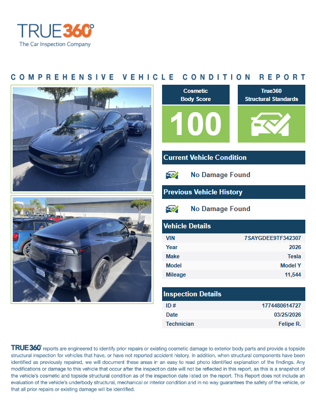 Used 2026 Tesla Model Y Standard with VIN 7SAYGDEE9TF342307 for sale in San Diego, CA