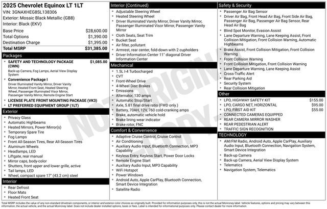 2025 Chevrolet Equinox LT 1.5T's photo