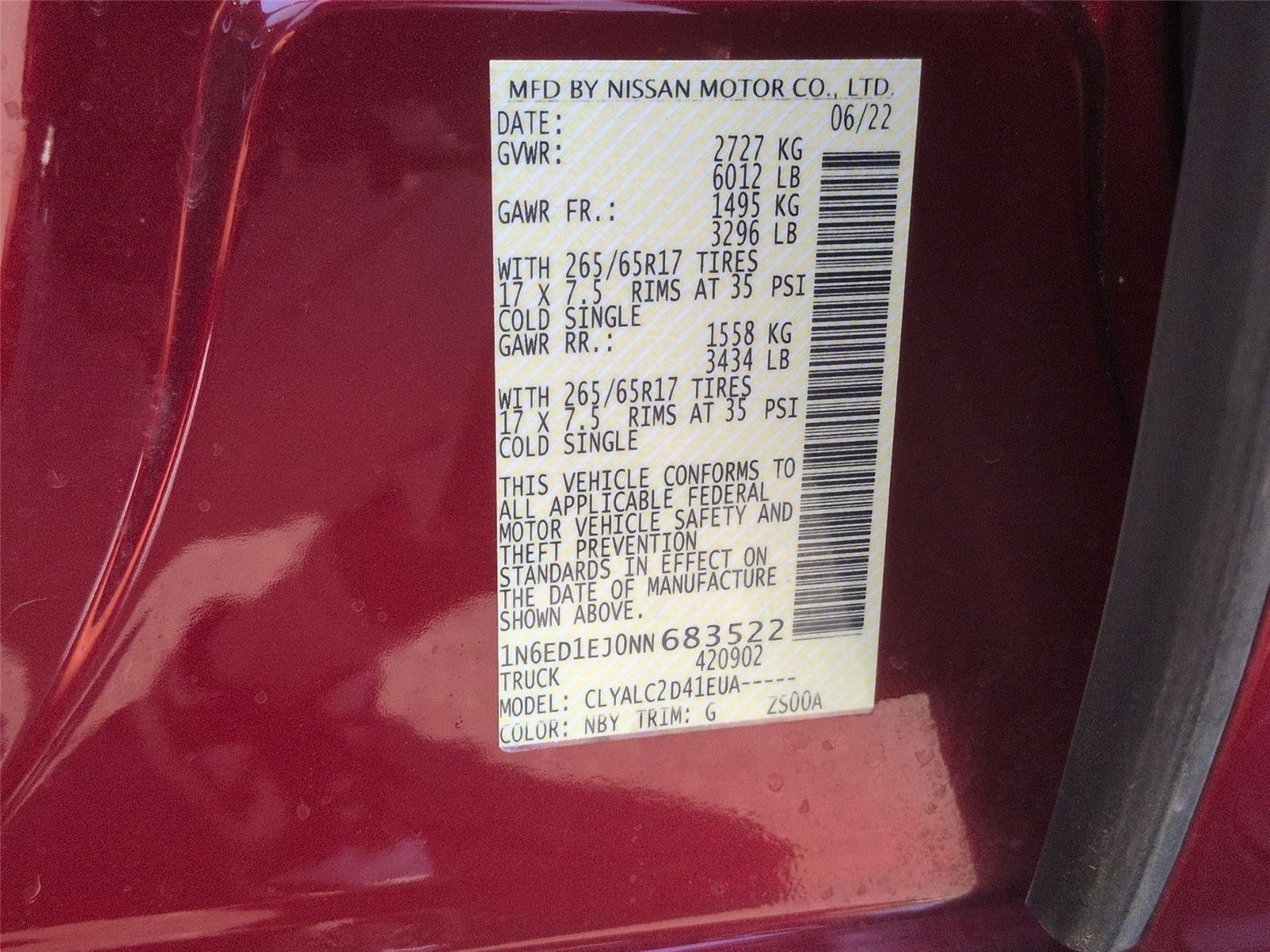 Certified Used 2022 Cardinal Red Tricoat Nissan SV image 40